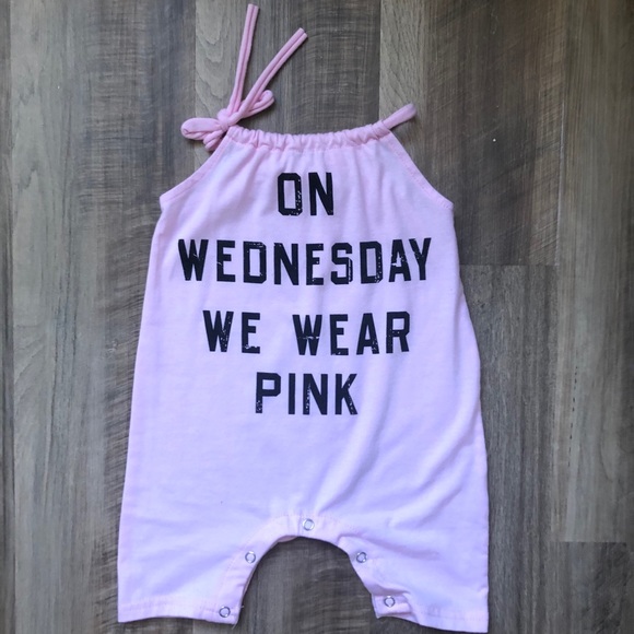 on wednesdays we wear pink baby romper